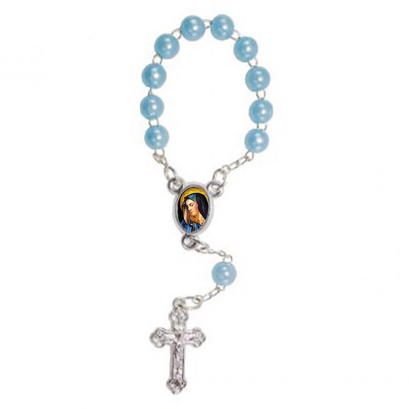 Mini Terço com Foto Nossa Senhora das Dores