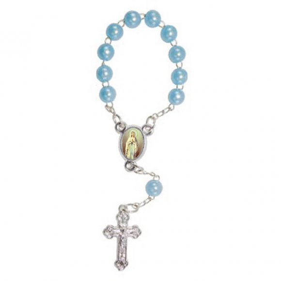 Mini Terço com Foto Nossa Senhora de Lourdes