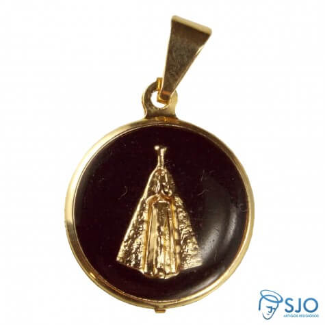 Pingente de Nossa Senhora Aparecida com a Basílica - 3 cm
