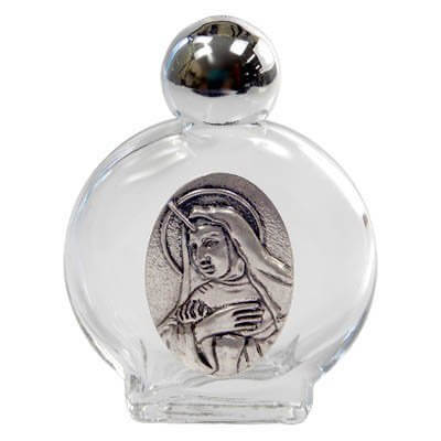 Porta água benta com medalha de Santa Rita - 5 cm