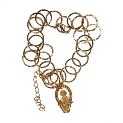 Pulseira Folheada a Ouro de Nossa Senhora Aparecida