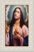 Quadro Religioso Sagrado Coração de Jesus - 70 x 50 cm - Mod. 1