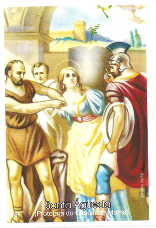 Santinhos de Oração Santa Águeda