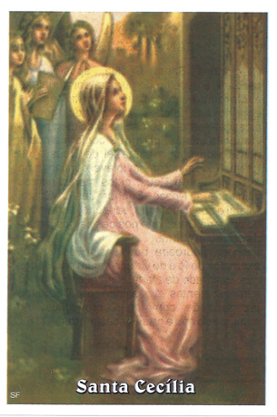 Santinhos de Oração Santa Cecília