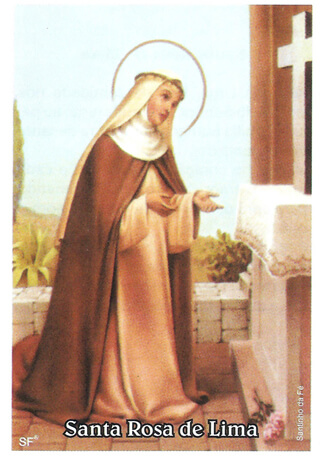 Santinhos de Oração Santa Rosa de Lima