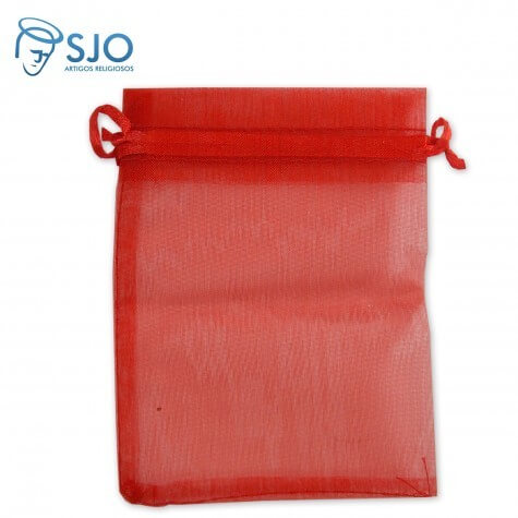 100 Saquinhos de Organza 8 x 12 - Vermelho