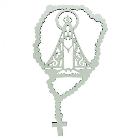 Terço de MDF Nossa Senhora Aparecida