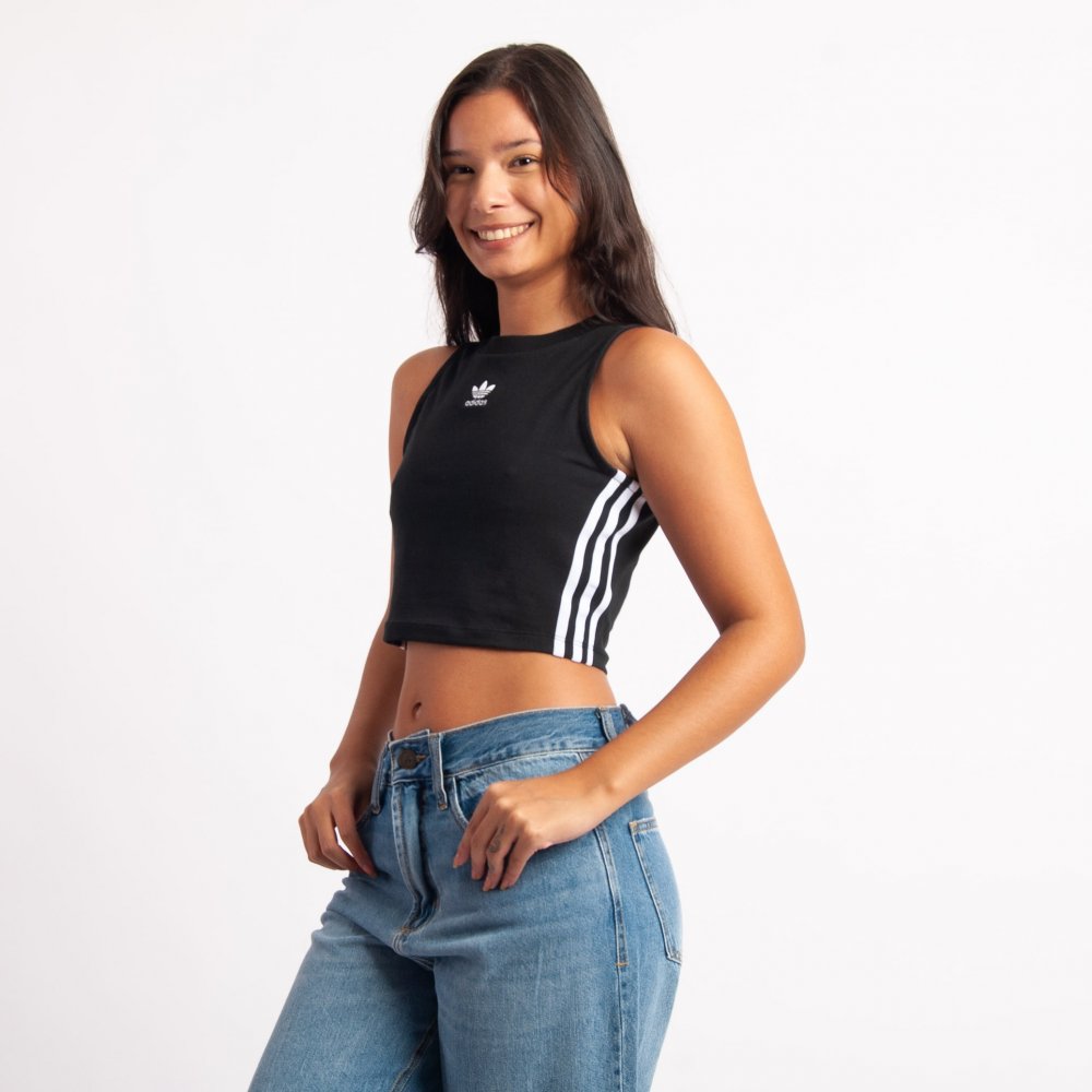 Regata Cropped Adicolor Preto Adidas Originals