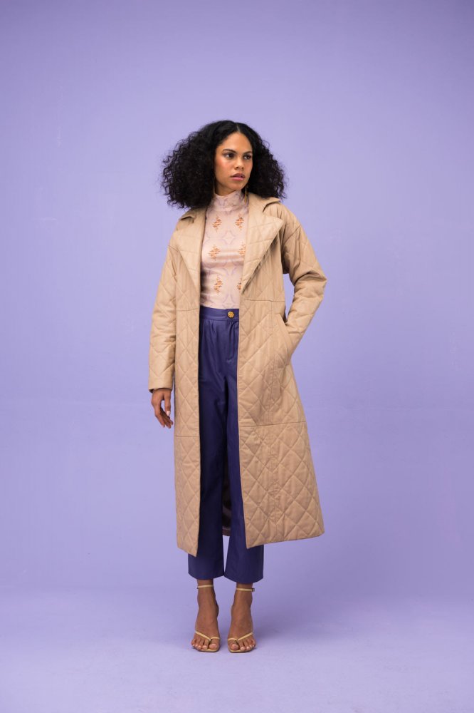 Studio Kalline - Trench Coat de Couro Pelica Daren