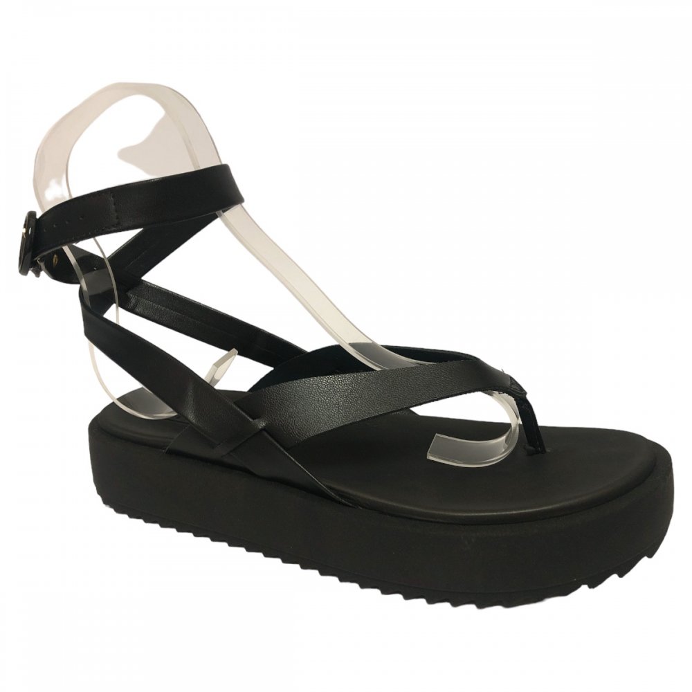 Sandália Moleca Sandalia Grafite Sandália Feminina Papete Preto