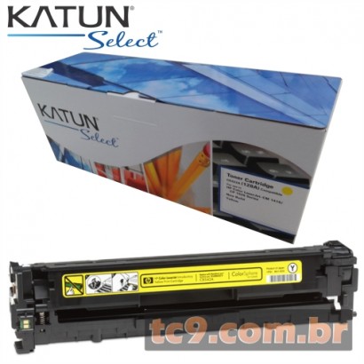 Cartucho Toner HP LaserJet CP1525 | CP1525NW | CM1415 | CM1415FNW | CE322A | 322A | 128A | Amarelo | Katun Select