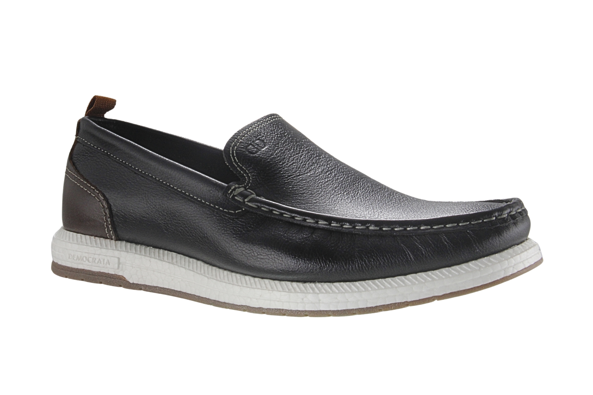 Mocassim Flop Pulse Democrata Couro 610101 | Teffé Calçados