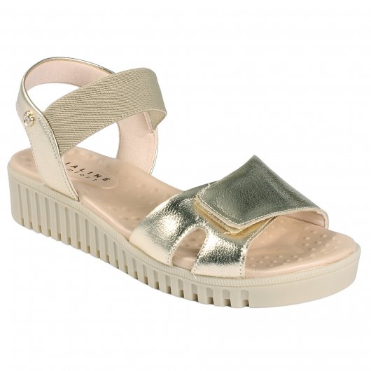 Sandália Comfort Lia Line Couro 71813 | Teffé Calçados