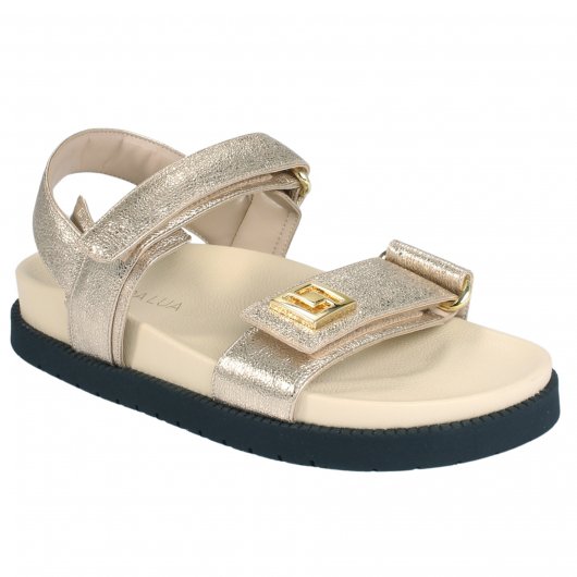 Sandália Feminina Sandalia Plataforma Luz Da Lua Anabela Luz Da