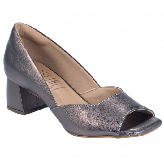 Sapato Peep Toe Neftali Couro 503 | Teffé Calçados