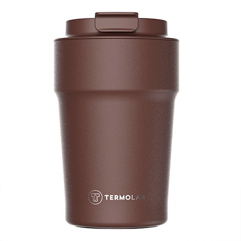 Copo Térmico Termolar Marrom Café da tarde 380mL Uniq 