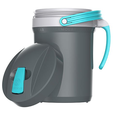 ｗａｔｅｒLｉｐ Jarra Térmica 2.5L Cinza Plus Verde Litoral Fliptop Termolar