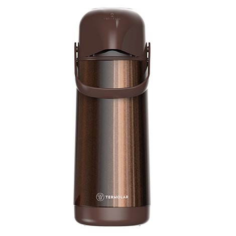 Garrafa Térmica Termolar 1L Marrom Café da tarde Lúmina