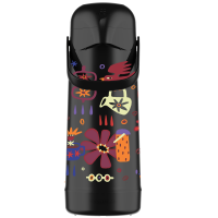 Imagem - Garrafa Térmica 1 Litro Magic Pump Coffee Termolar Preta com decoração de café