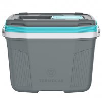 Imagem - Caixa térmica 32 L Termolar Cinza Plus com Verde Litoral