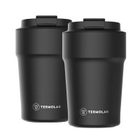 Imagem - Conjunto Copo Uniq Preto 380mL Termolar