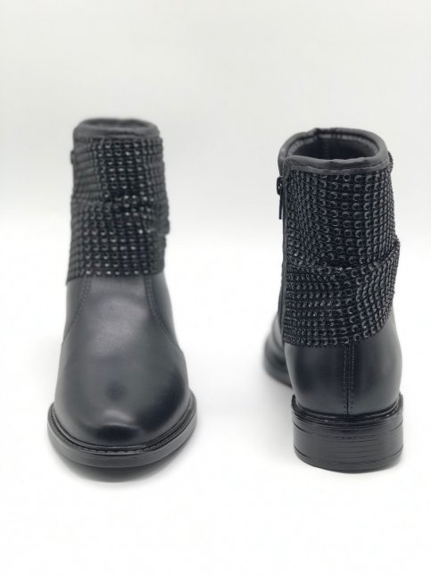 Ankle Boot Bota Preta Cano Curto Vizzano Bota Preta Bota Cano