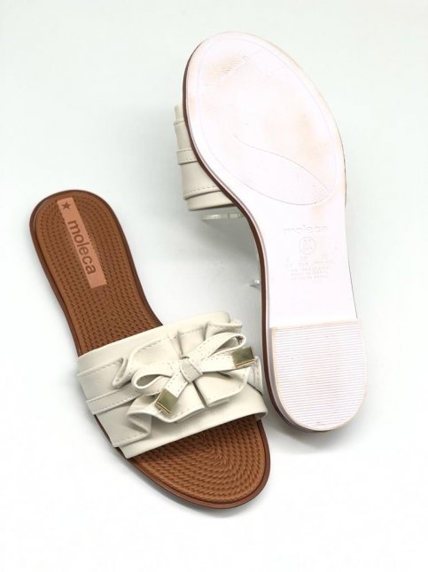 flat moleca 5297.446 rosa areia branco off jeans light turquesa