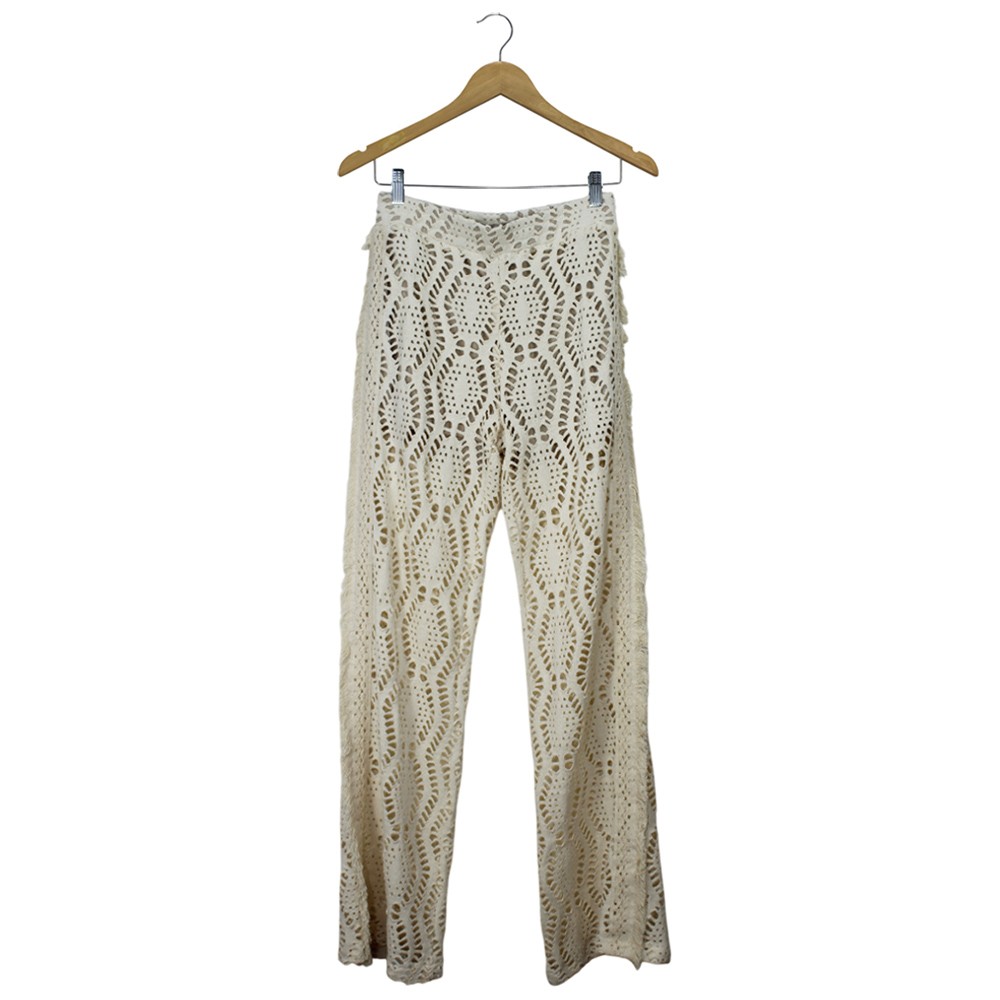 Calça Carmim Malha Texturizada Natural Feminina