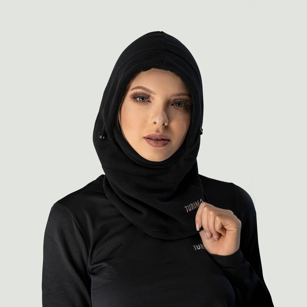 Balaclava Térmica Unissex 4 em 1 Thermo Turim Fleece Preto
