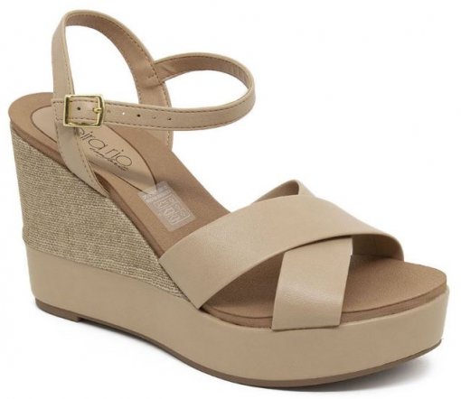 sandalias anabela beira rio