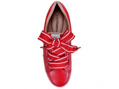 tenis via marte flatform vermelho