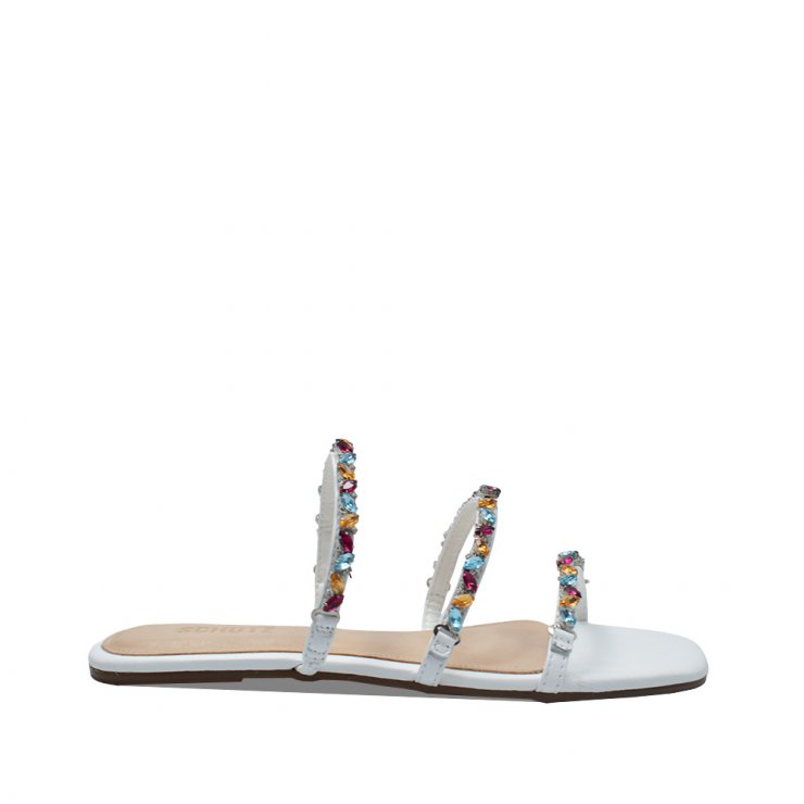 Sandália Rasteira Baixa Tiras Dourada | Schutz - GLAMI.com.br