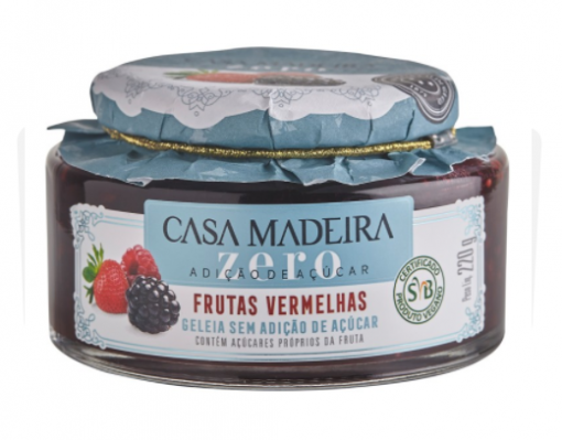 Geleia Zero Frutas Vermelhas Casa Madeira 220g