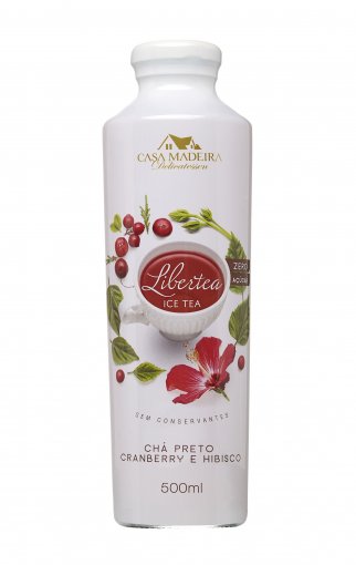 Libertea Ice Tea com com Cranberry e Hibisco Casa Madeira 500ml