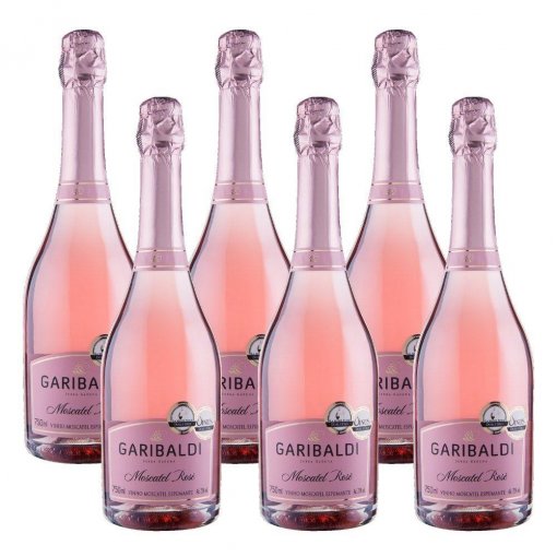 PACK Espumante Garibaldi Moscatel Rose 750ml -( cx c/ 6und)