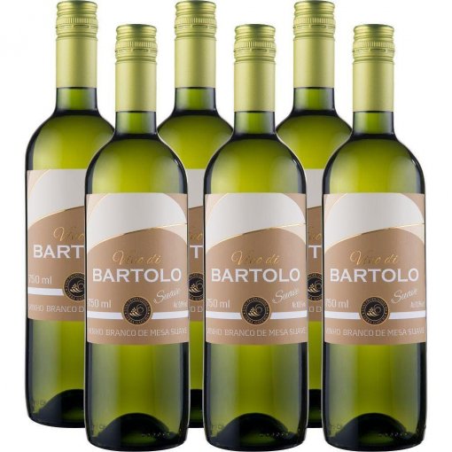 PACK Vinho Garibaldi Di Bartolo Branco SUAVE 750ml -( cx c/ 6und)