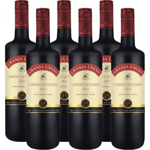 PACK Vinho Garibaldi Granja União Cabernet Sauvignon 750ml - (cx c/ 6 und)