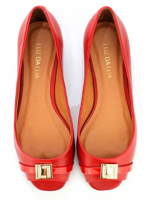 sapatilha peep toe luz da lua