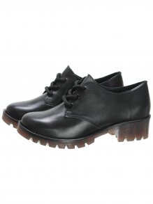 Oxford Feminino Altura Do Salto Medio Material Couro