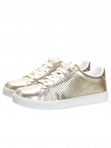 tenis luz da lua dourado